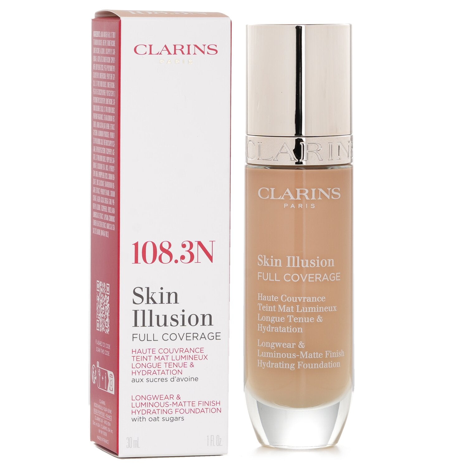 Clarins Skin Illusion Full Coverage Foundation - # 108.3N 30ml