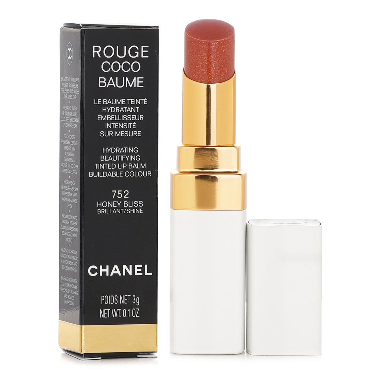 Chanel Rouge Coco Baume Hydrating Beautifying Tinted Lip Balm - # 752 Honey
