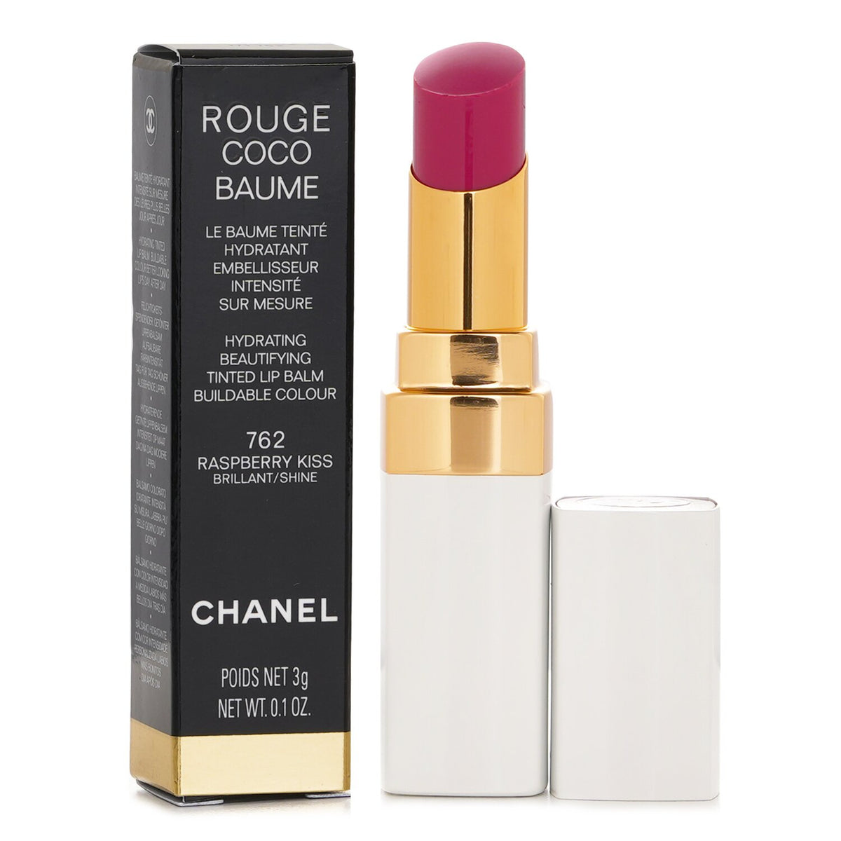 Chanel Rouge Coco Baume Hydrating Beautifying Tinted Lip Balm - # 762 Raspberry