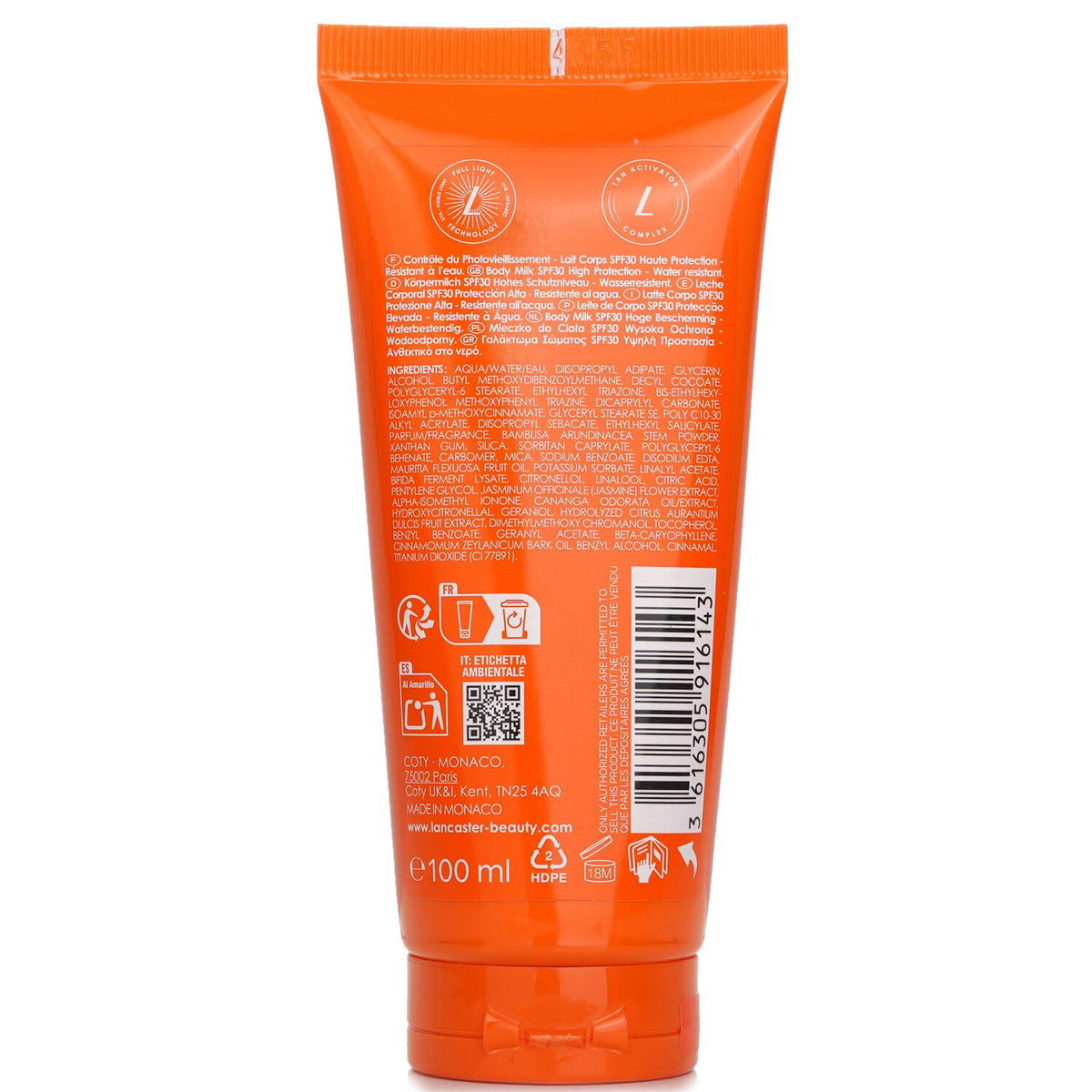 Lancaster Sun Beauty Body Milk SPF 30  100ml