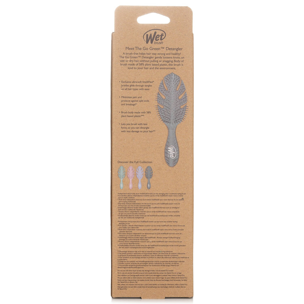 Wet Brush Go Green Detangler Grey Hair Brush  1pc