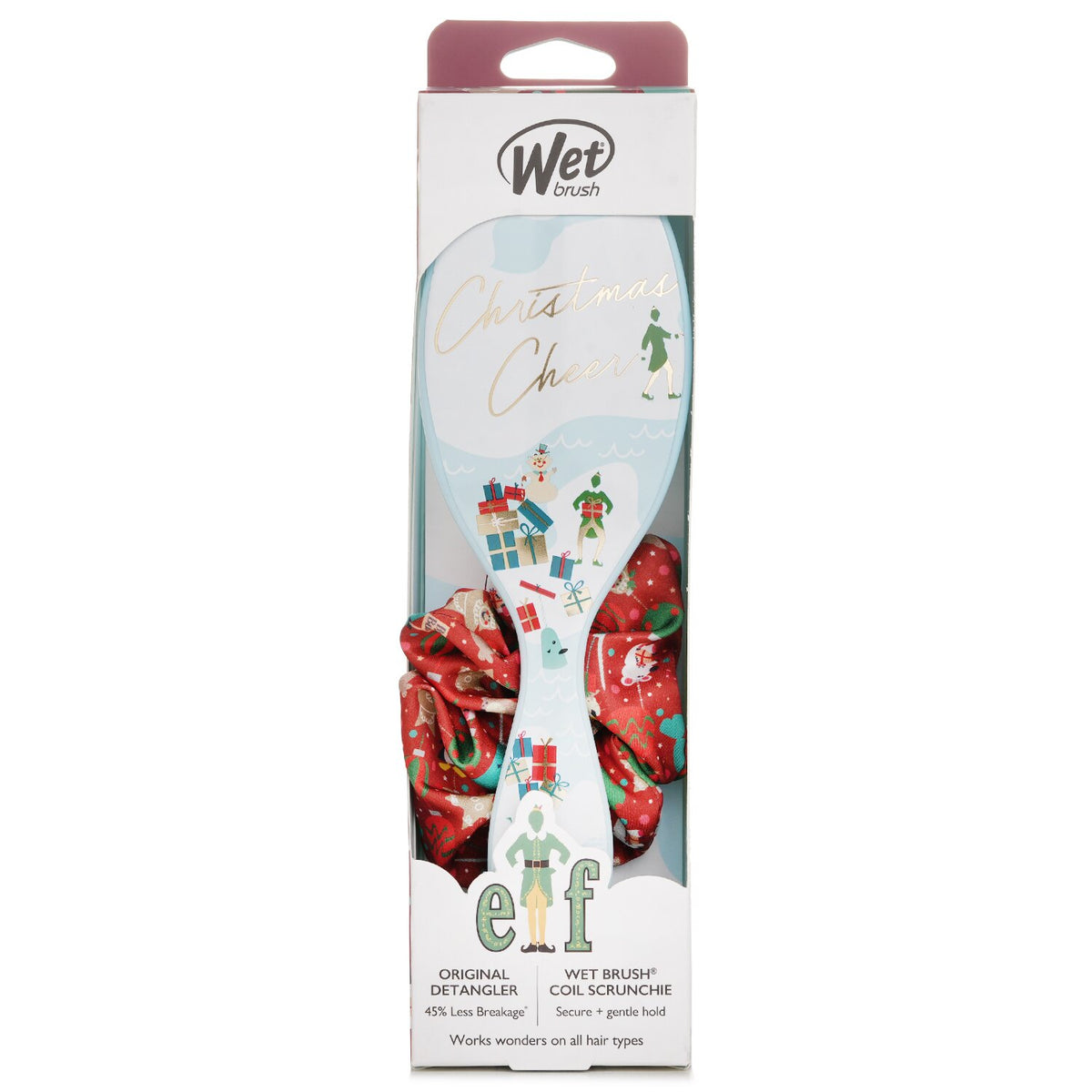 Wet Brush Original Detangler Elf + Scrunchie Hair Brush  1pc