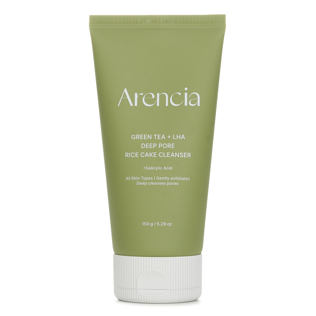 Arencia Green Tea + LHA Deep Pore Rice Cake Cleanser  150g