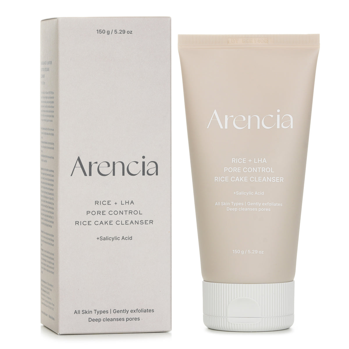 Arencia Rice + LHA Pore Control Rice Cake Cleanser  150g