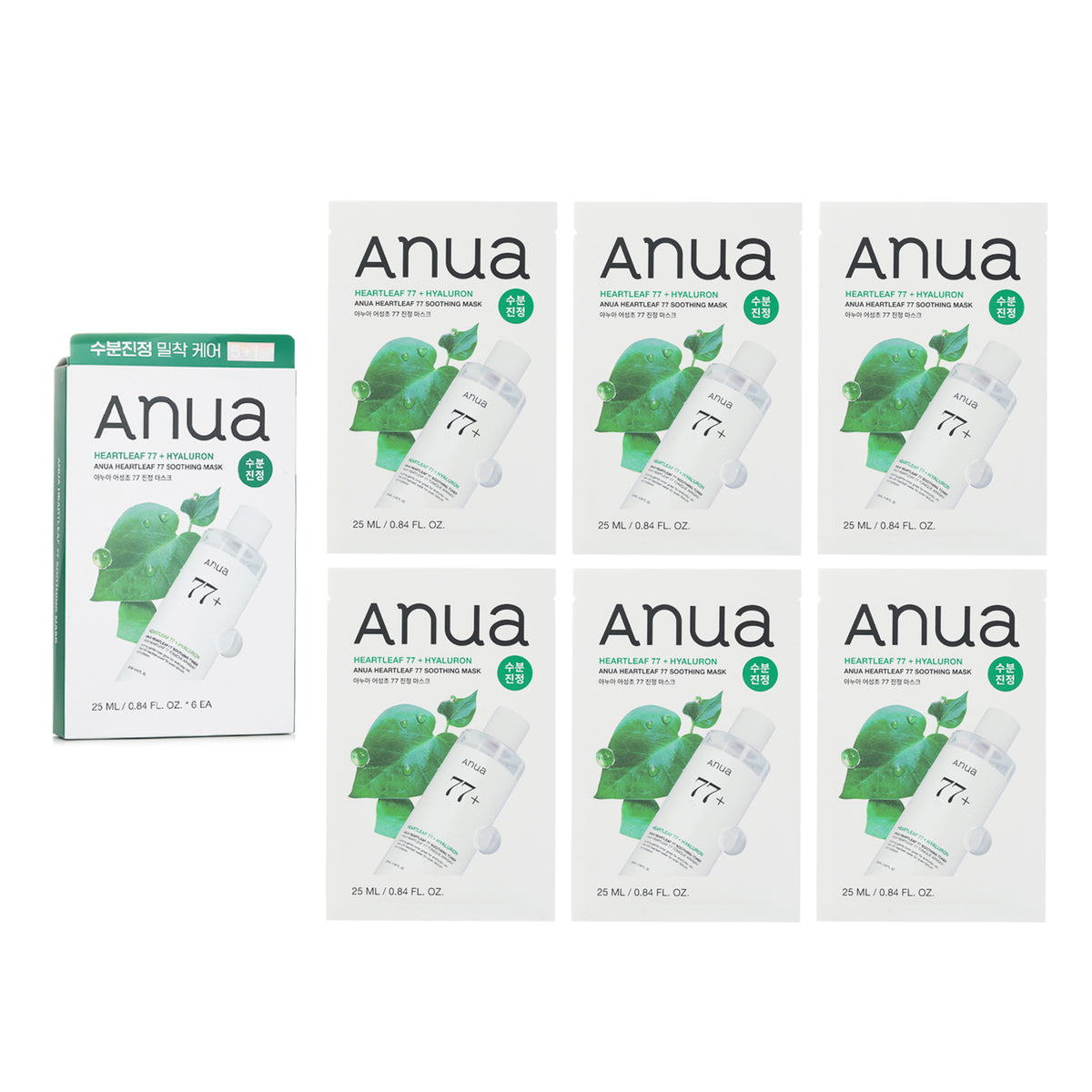 Anua Heartleaf 77 Soothing Mask  6 x 25ml