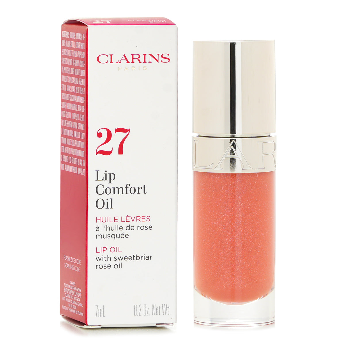 Clarins Lip Comfort Oil - # 27 Fleeting Dew  7ml