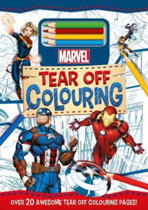 Tear Off Colouring Marvel