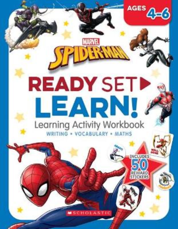 Spider-Man: Ready Set Learn Workbook 4-6 Years