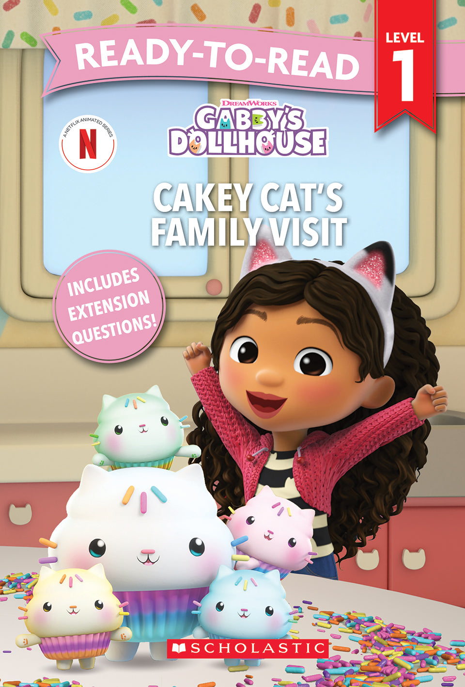 Gabby's Dollhouse: Cakey Cat's Family Visit - Ready-to-Read Level 1