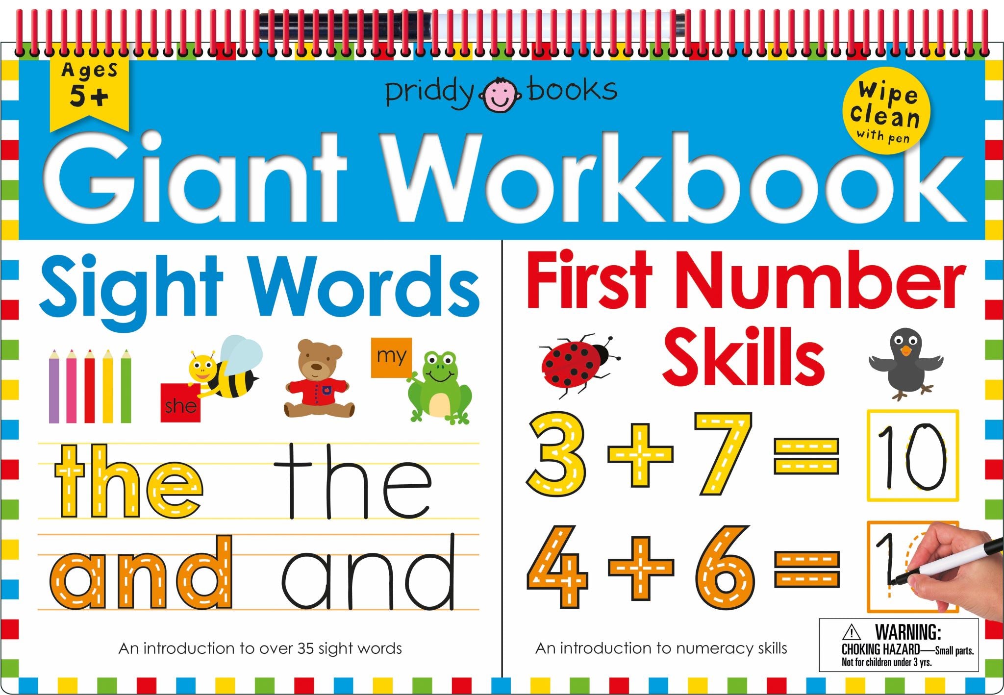 Giant Wipe Clean Workbook: First Number Skills / Sight Words