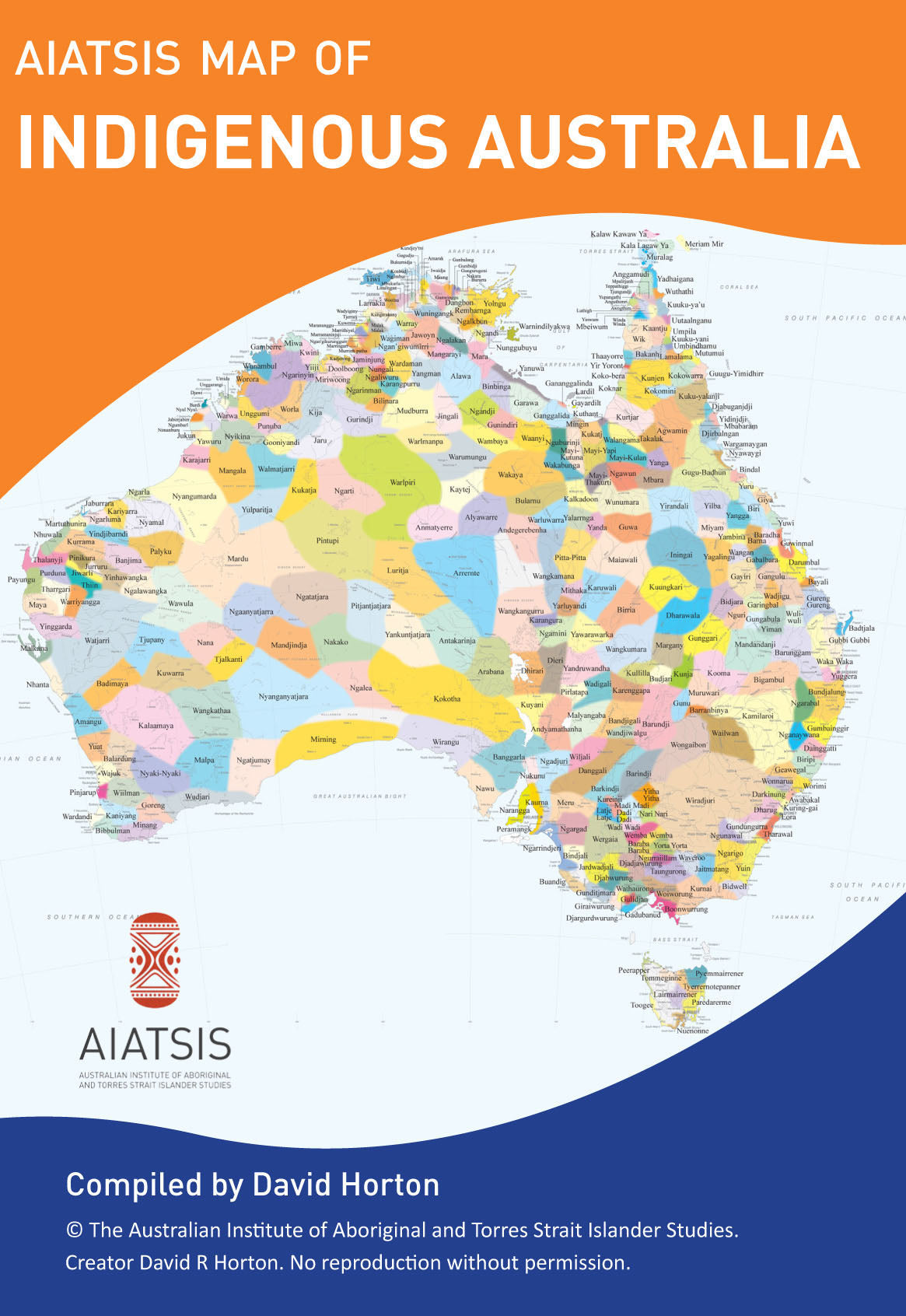 A0 flat AIATSIS map Indigenous Australia