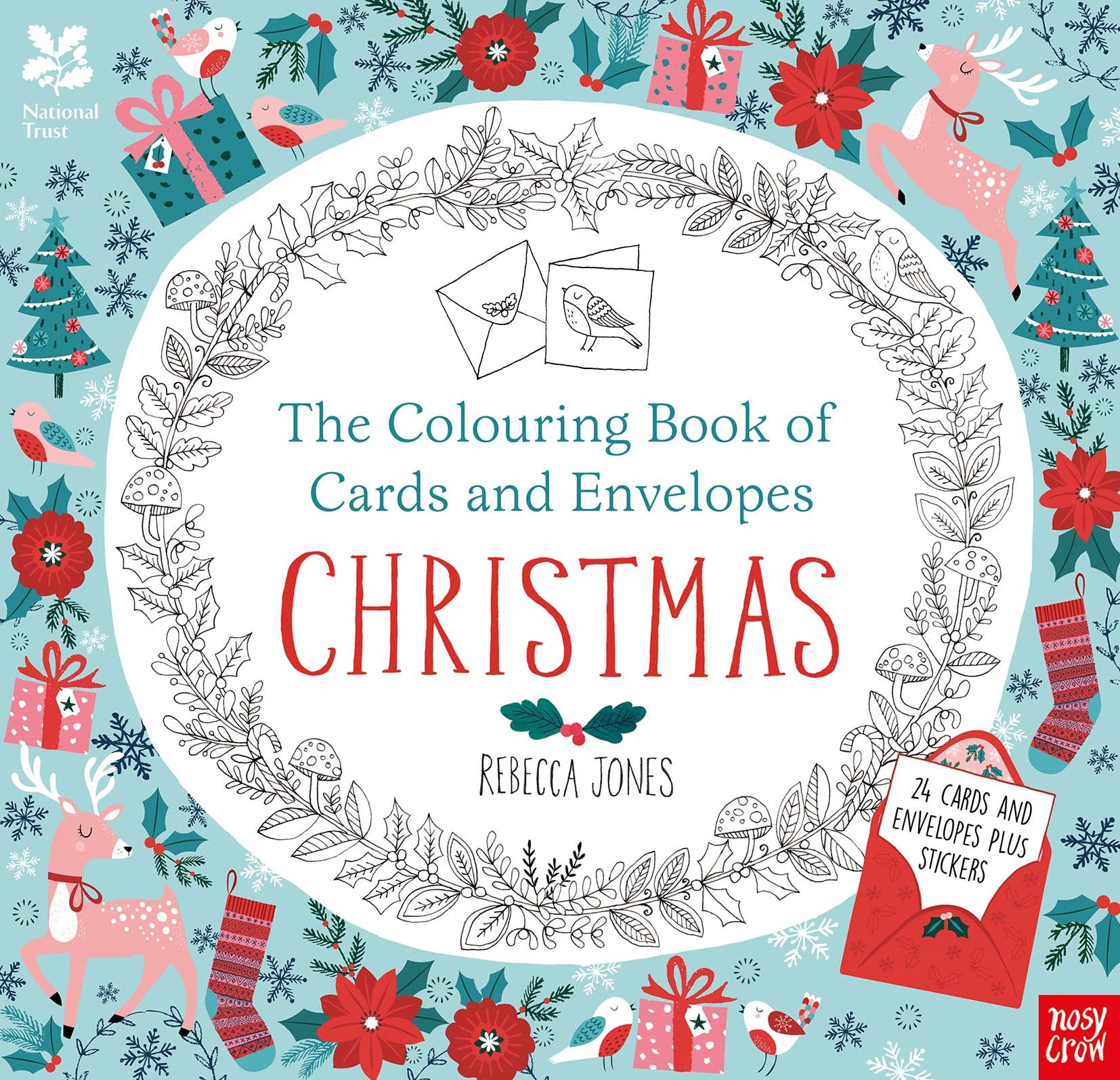 Colouring Cards and Envelopes - Christmas