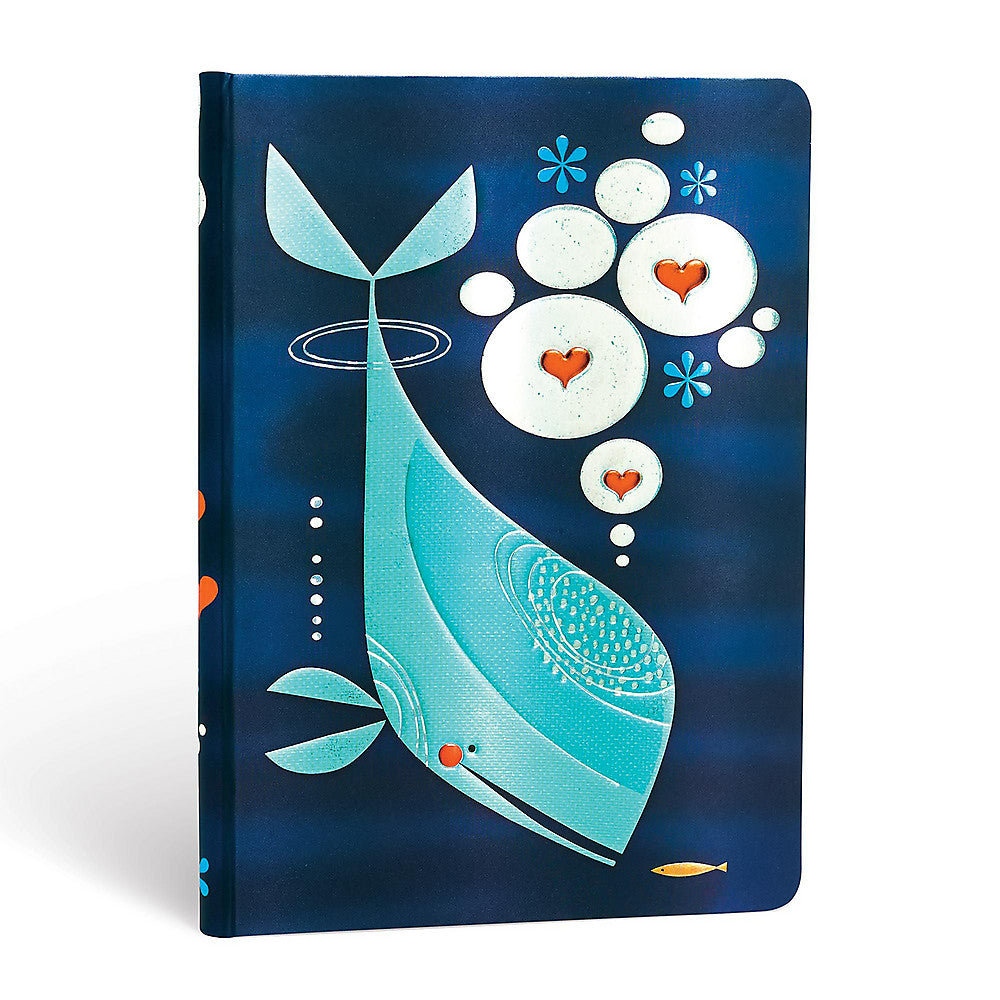 Whale and Friend Unlined Hardcover Journal