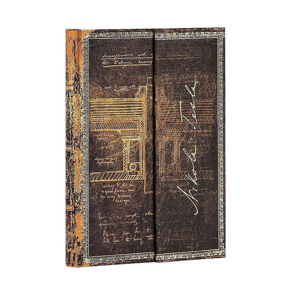 Tesla, Sketch of a Turbine Mini Unlined Hardcover Journal