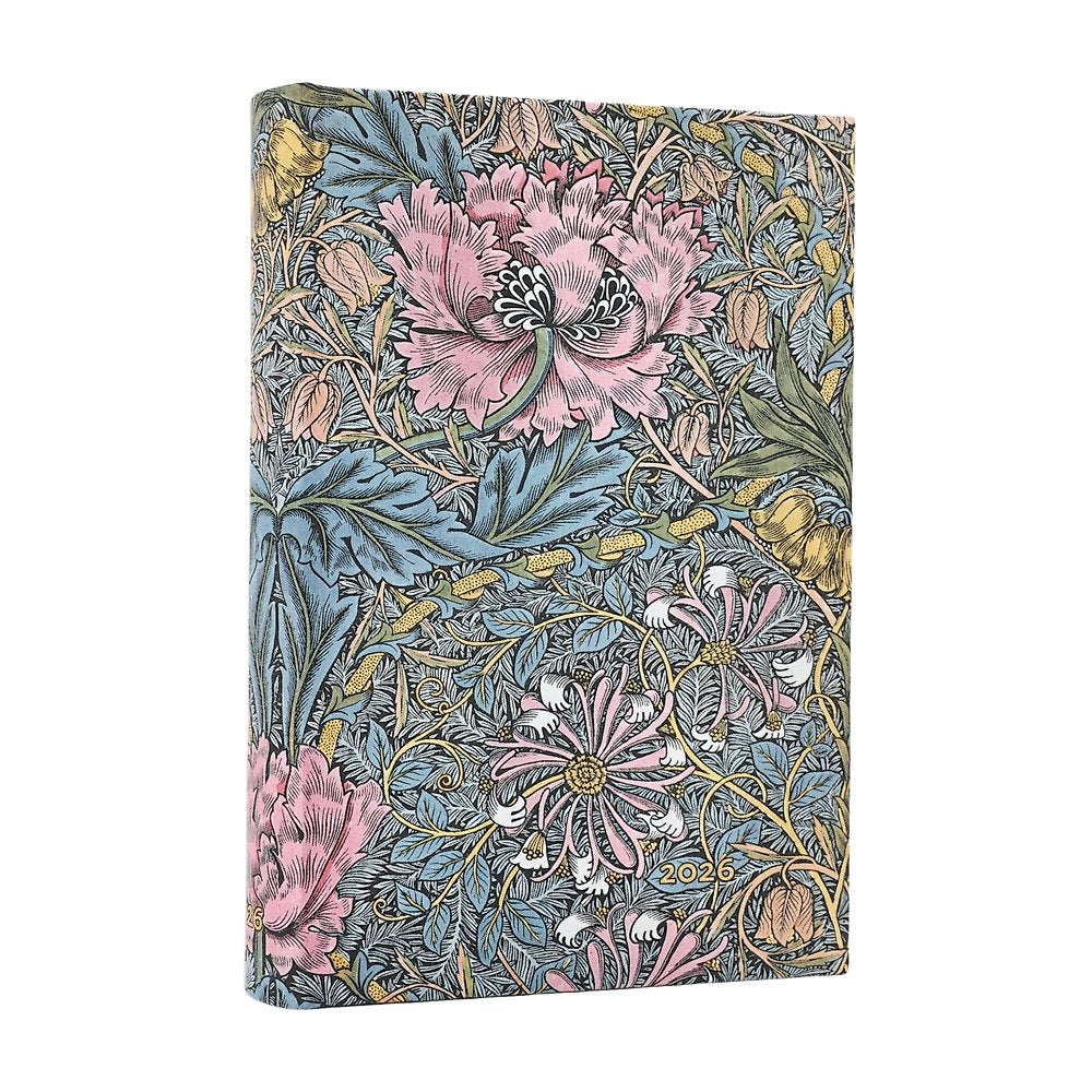 2026 Morris Pink Honeysuckle (William Morris) Mini 12-month Day-at-a-Time Hardco