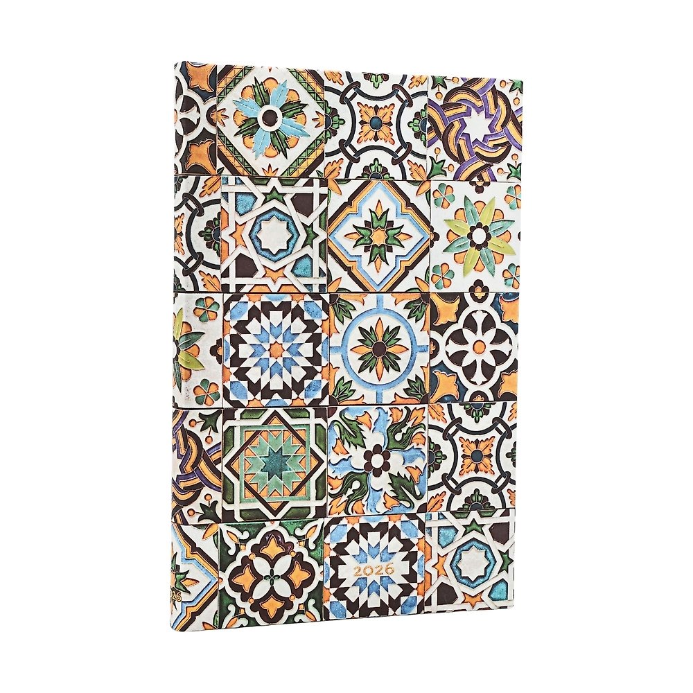 2026 Porto (Portuguese Tiles) Maxi 12-month Vertical Hardcover Flexi Dayplanner