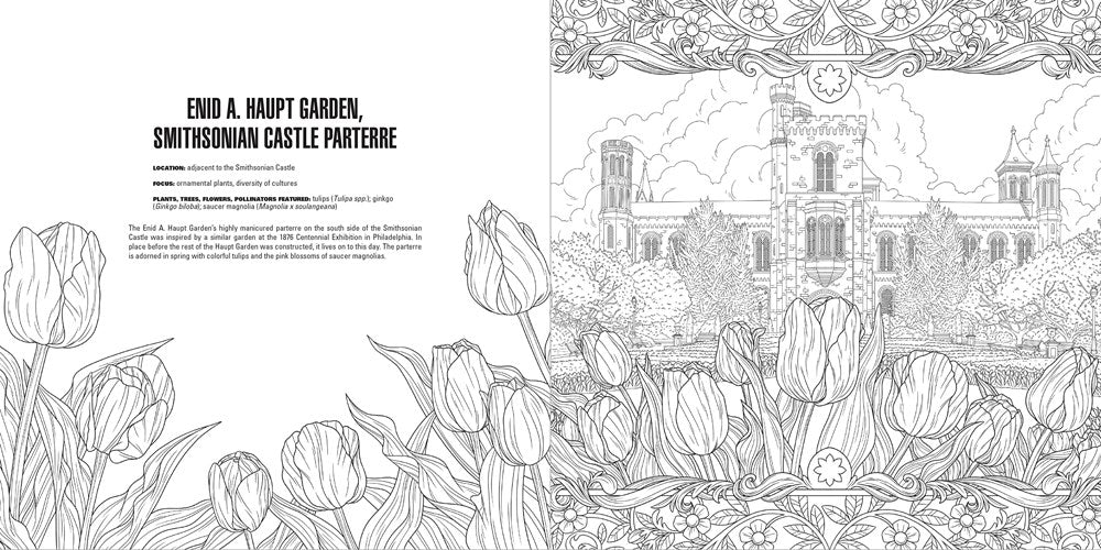 Gardens: A Smithsonian Coloring Book