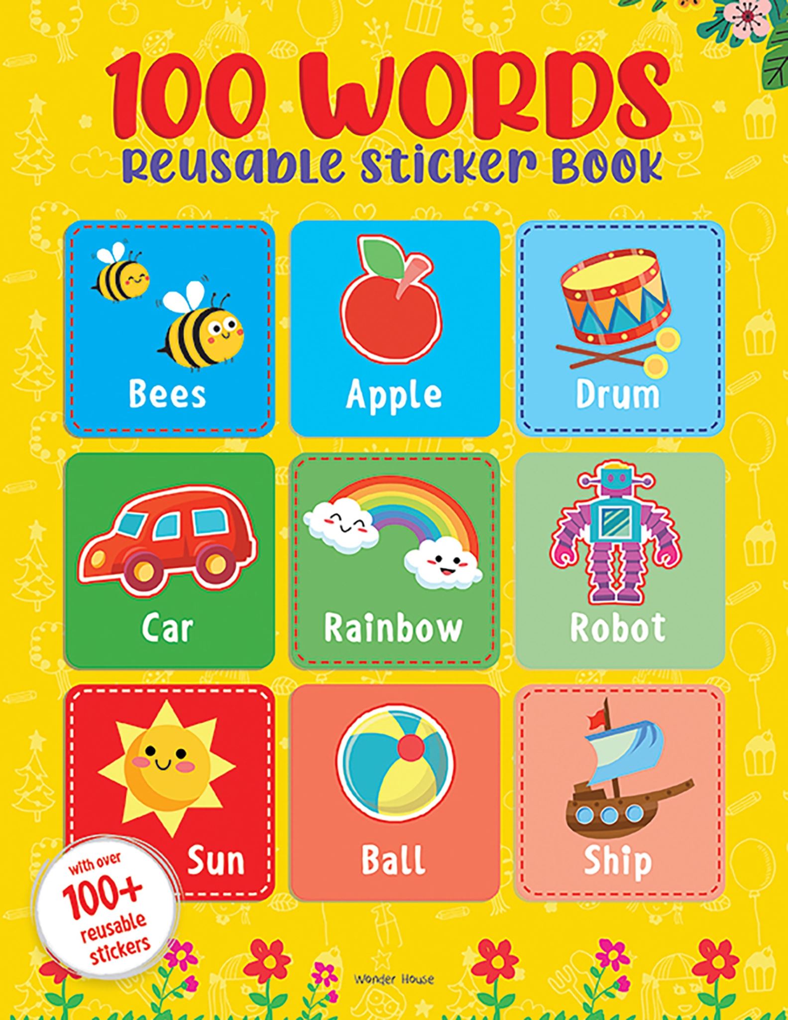 100 Words Reusable Sticker BookFor Children