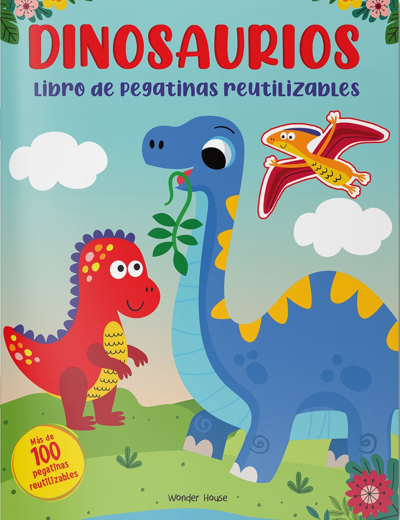 Reusable Sticker Book Dinosaur - Spanish