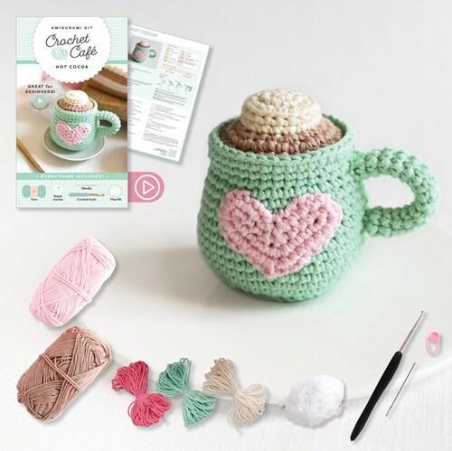 Crochet Cafe Amigurumi Kit Hot Cocoa - Craft Book