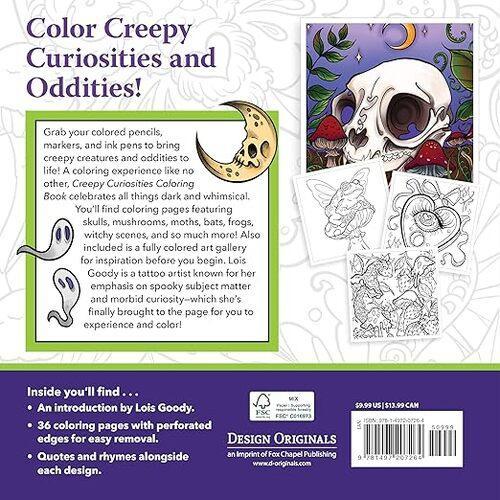 Creepy Curiosities Coloring Book - by Lois Goody - Paperback