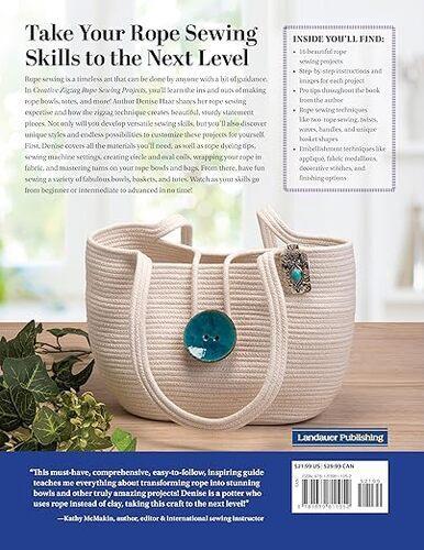 Creative Zigzag Rope Sewing Projects - Craft Book - by Denise Haar - Paperback