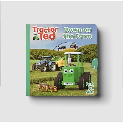 Tractor Ted Down on the Farm Push Pull Slide Book - by Alexandra Heard Hardcover
