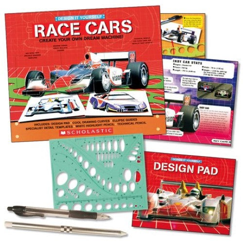 Design it Yourself: Race Cars, RRP ÂŁ6.99 (Spiral-bound 32-page hardback with pa