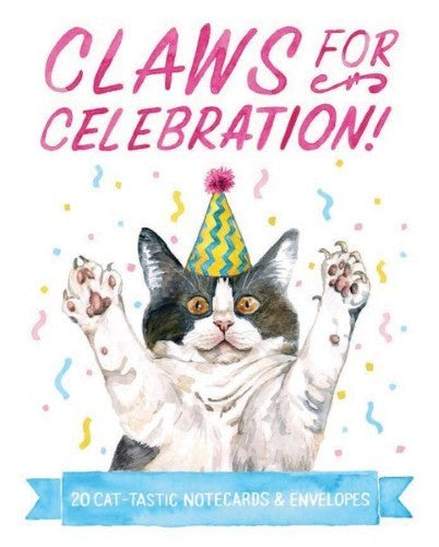 Claws for Celebration Notecards : 20 Cat-Tastic Notecards & Envelopes