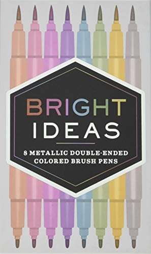 Bright Ideas: 8 Metallic Double-Ended Colored Brush Pens