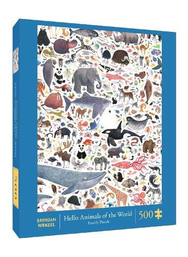 Hello Animals of the World 500-Piece Family Puzzle