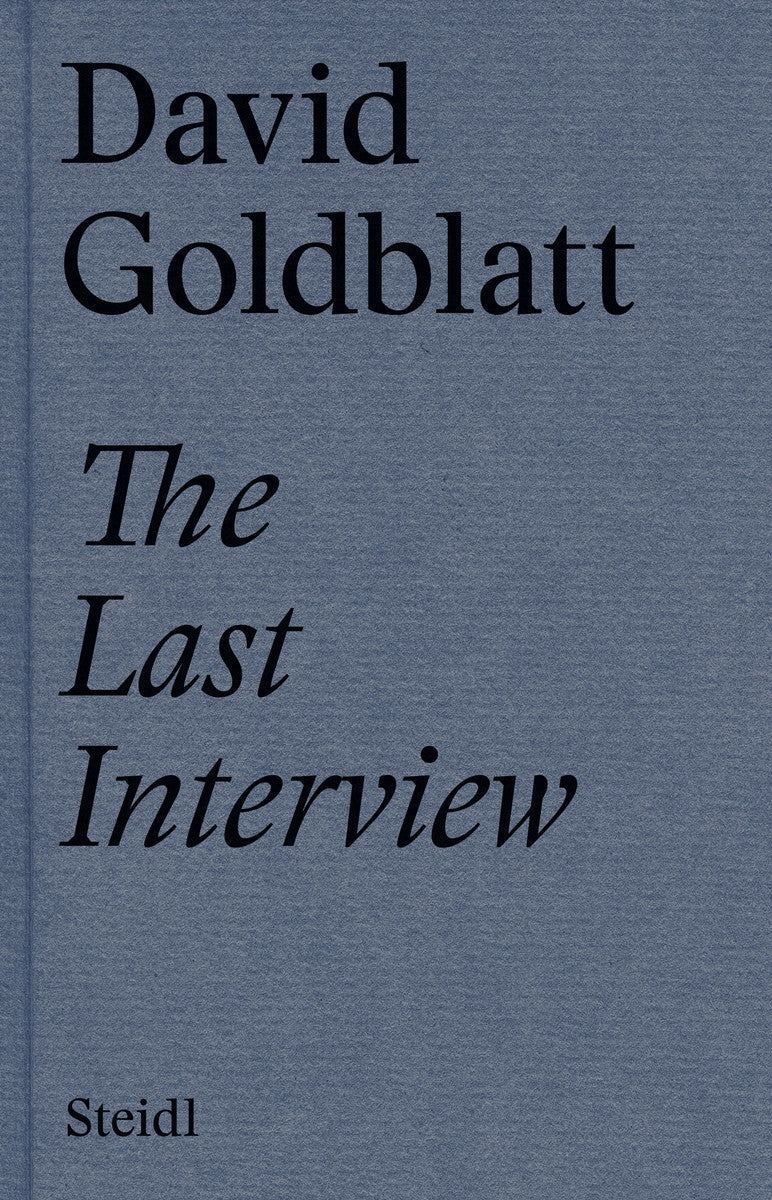 David Goldblatt: The Last Interview