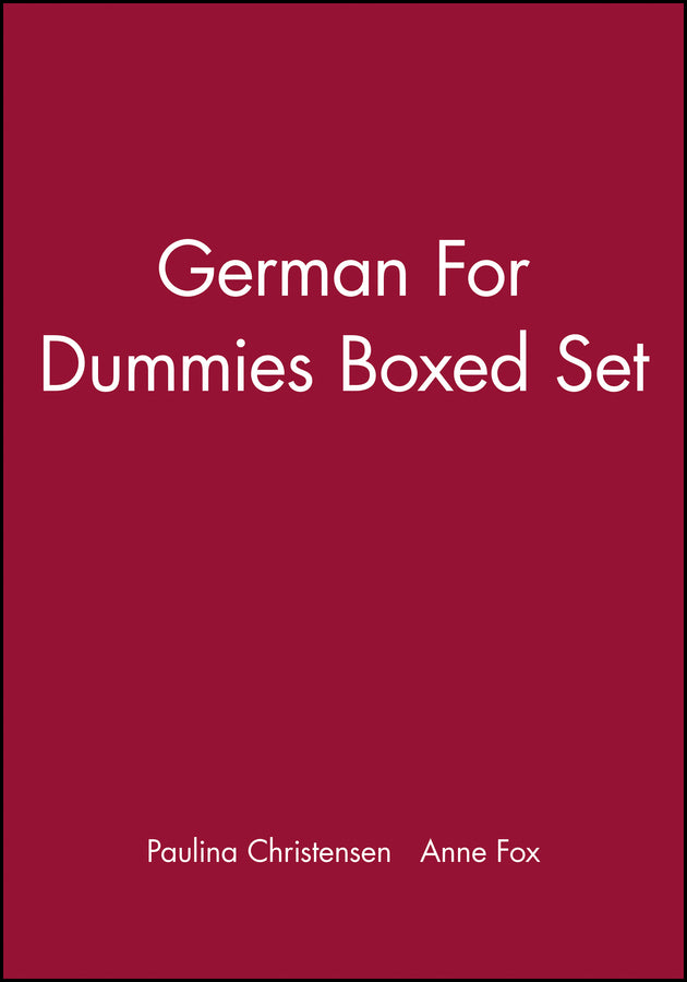 German for Dummies, Boxed Set