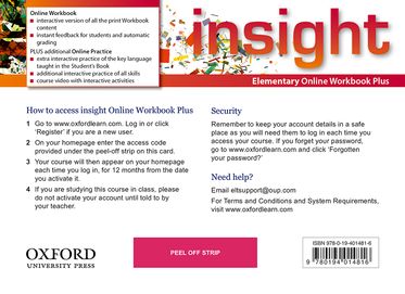 Insight Elementary Online Workbook Plus