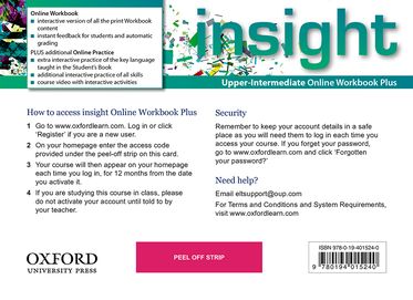 Insight Upper-Intermediate Online Workbook Plus