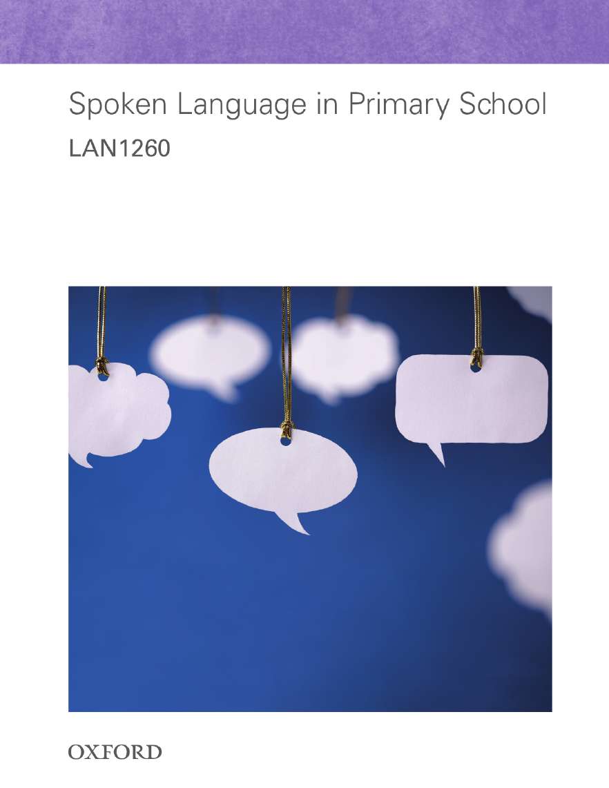 LAN1260 Spoken Language in Primary School ebook