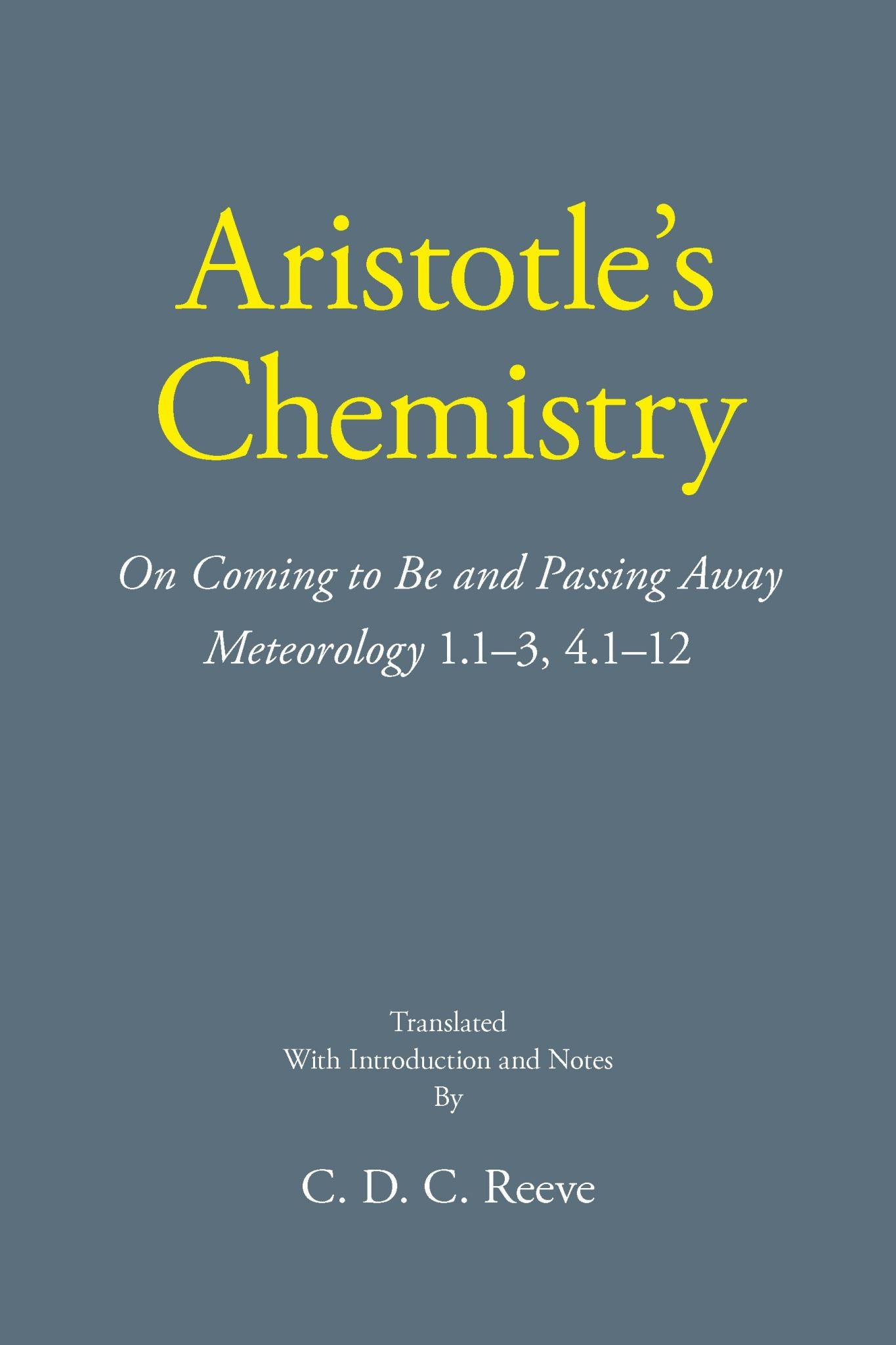 Aristotle's Chemistry